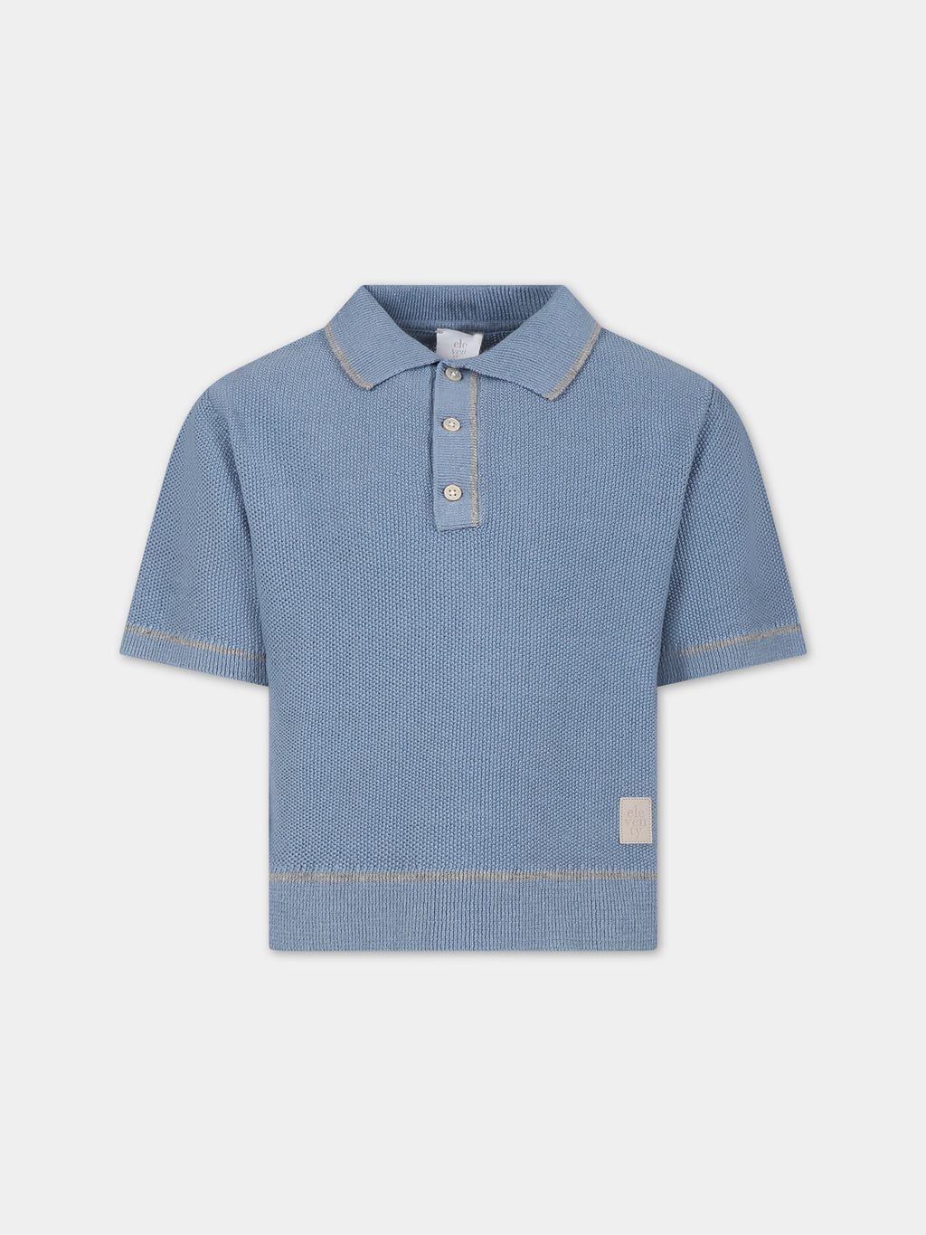 Blue polo shirt for boy with logo